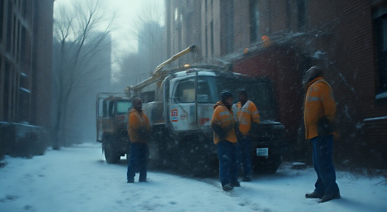 service truck chicago winter job site