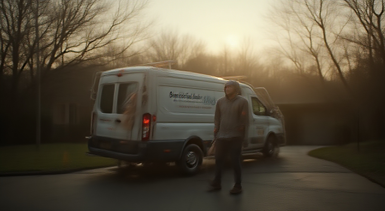 service van dallas suburban driveway