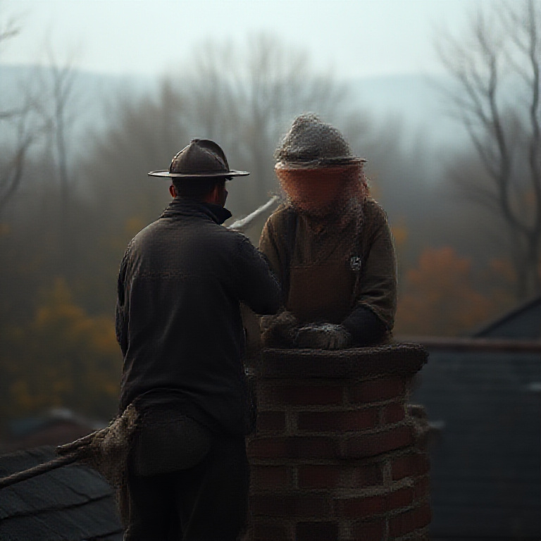 Chimney & Fireplace operator at work