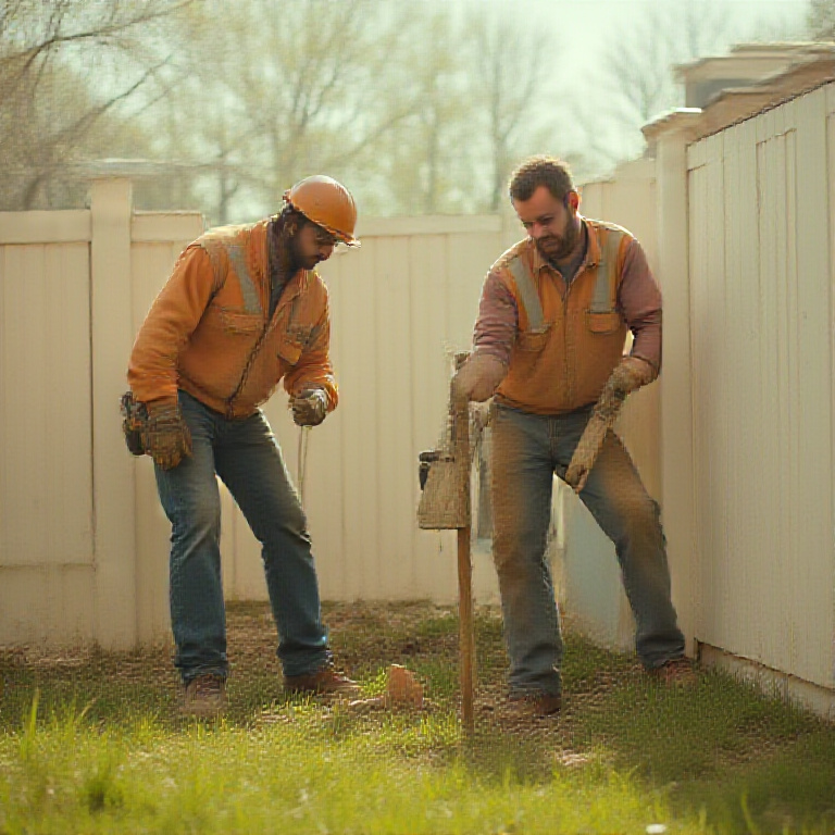 Fence Install operator at work