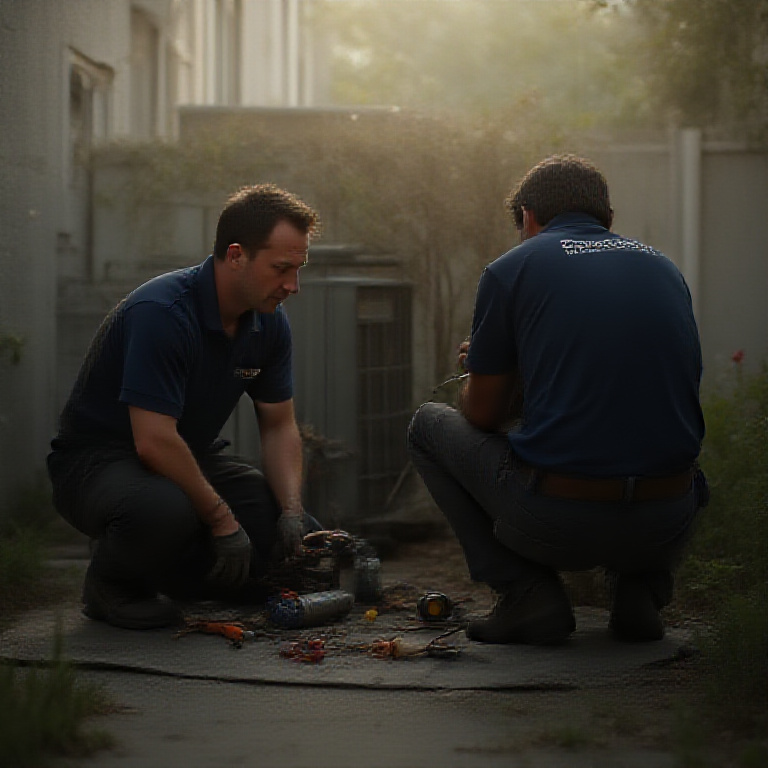 HVAC operator at work