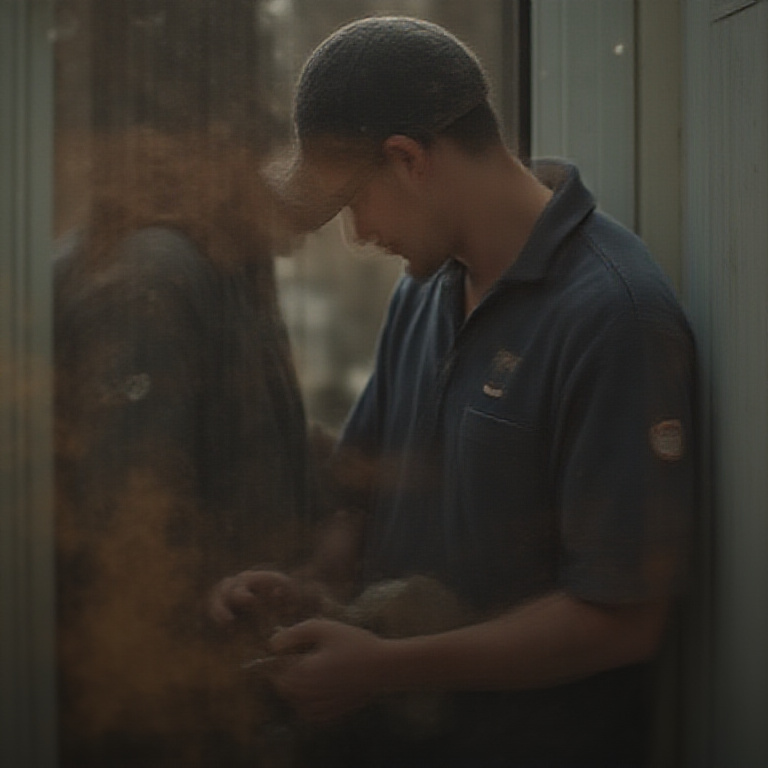 Locksmith & Security operator working on a real residential service call