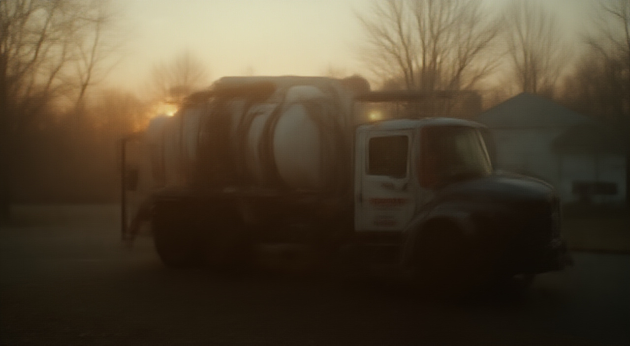 pest control service truck or van at a residential job site