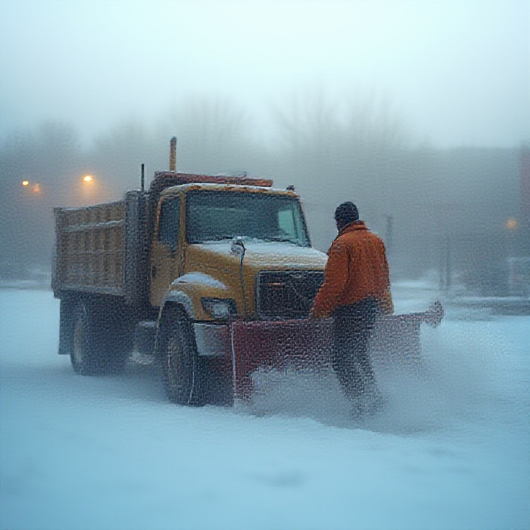 Snow Removal operator at work