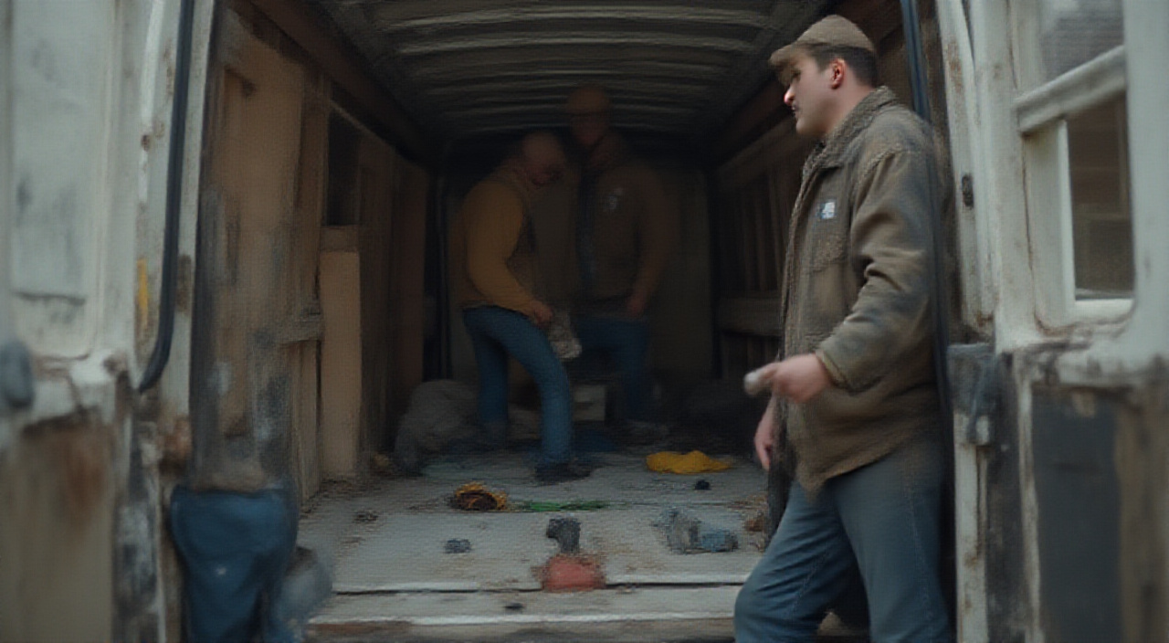stair lifts service truck or van at a residential job site